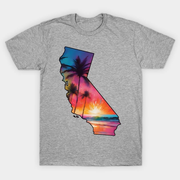 California State Beach Sunset T-Shirt by Sneek661